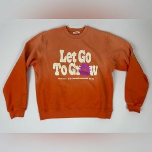 Madhappy Ombre Orange 'Let Go to Grow' Crewneck Sweatshirt Limited Edition Med